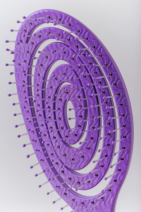 Eco-friendly hairbrush Purple Spiral